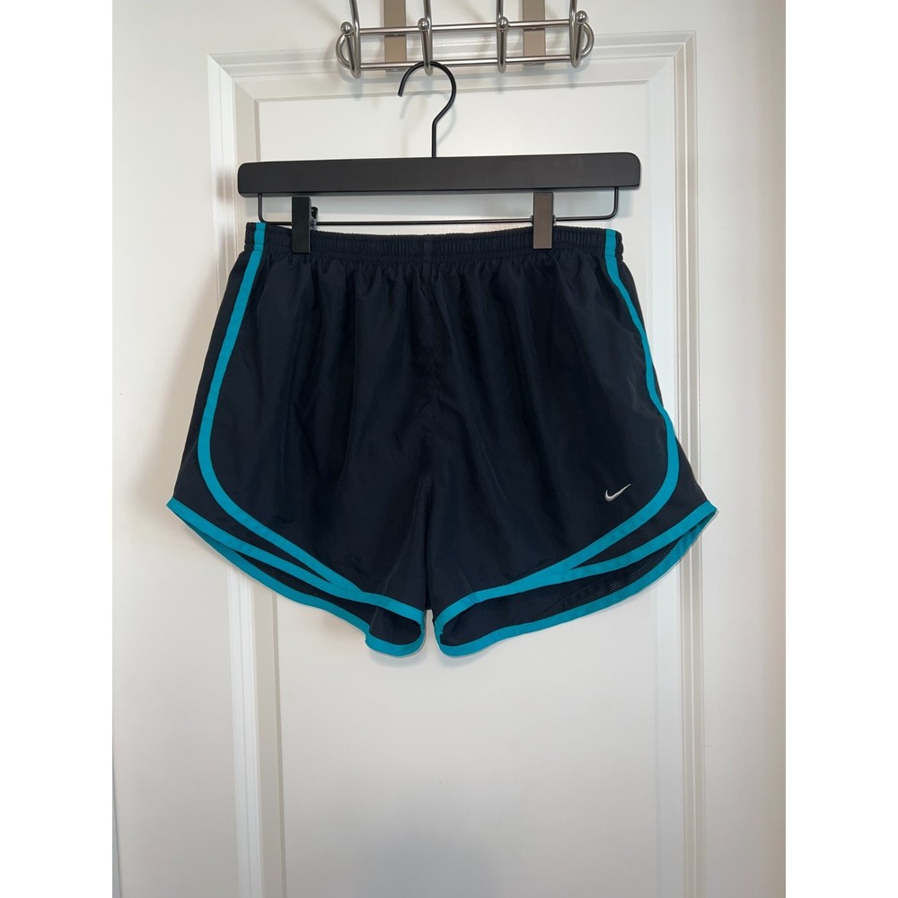 Nike Women's Black and Blue Athletic Shorts
